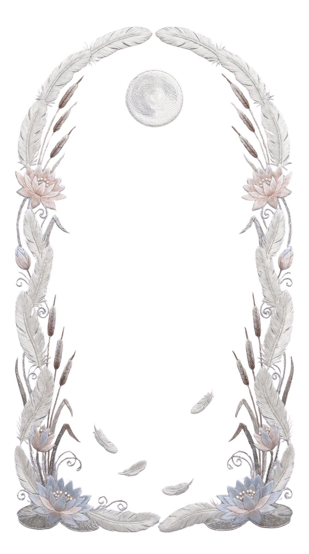 Embroidered schedule decoration
