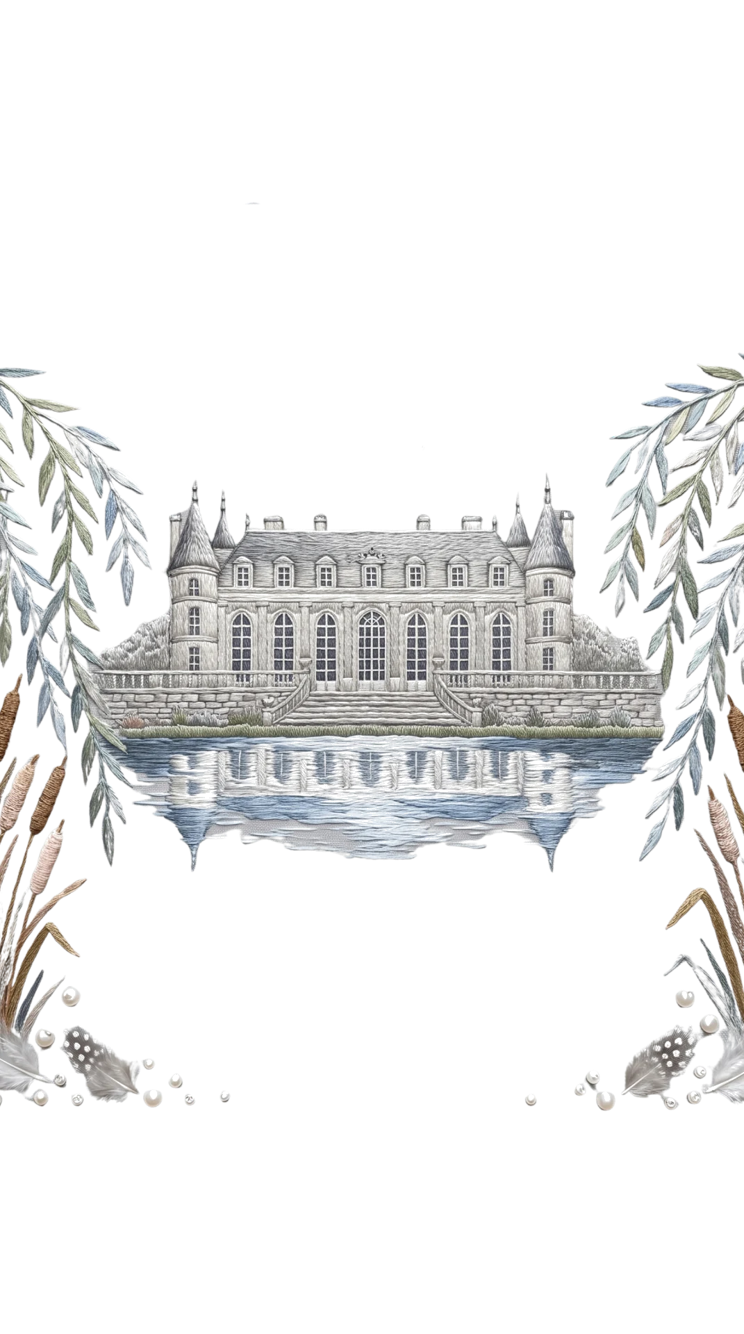 Embroidered venue illustration